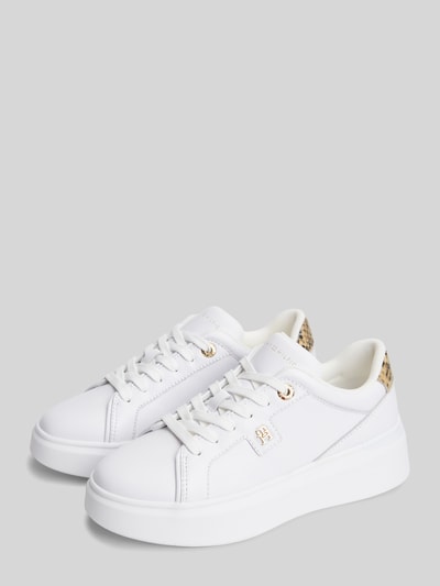 Tommy Hilfiger Sneaker aus echtem Leder mit Logo-Detail Weiss 1