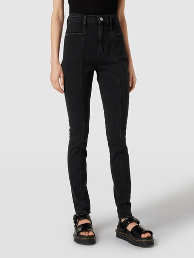 Calvin Klein Jeans High Rise Jeans mit Ziernähten Black 4