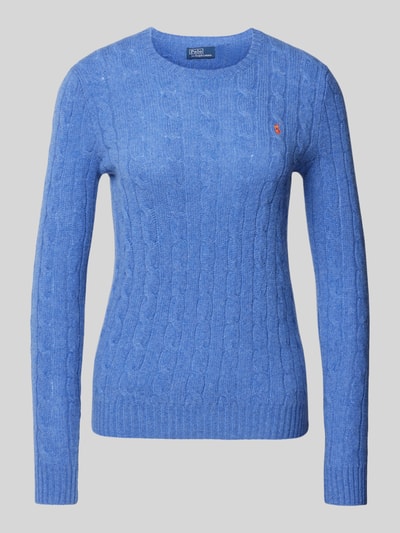 Polo Ralph Lauren Pullover mit Zopfmuster Modell 'JULIANNA' Blau 2