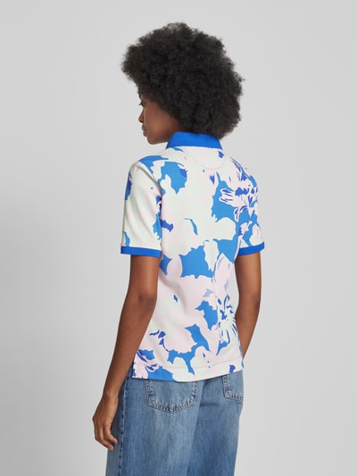 Brax Regular fit poloshirt met bloemenprint, model 'STYLE. Cila' Lichtblauw - 5