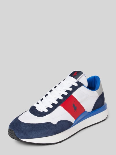 Polo Ralph Lauren Sneaker aus Leder-Mix Modell 'Train' Marine 1