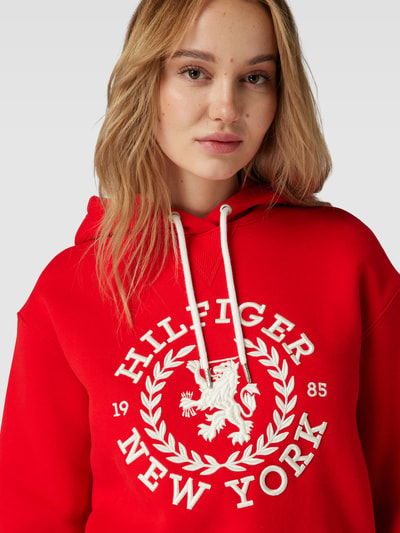 Tommy Hilfiger Hoodie met label- en motiefprint Rood - 3