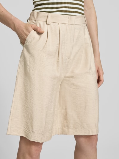 Christian Berg Woman Relaxed Fit Bermudas mit Bundfalten Kitt 3