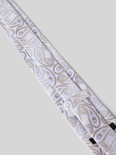 Produktfoto, Seidenkrawatte im Allover-Look (7,5 cm) von OLYMP aus reiner Seide, klassische Form, Label-Detail, Handmade, Breite 8 cm.