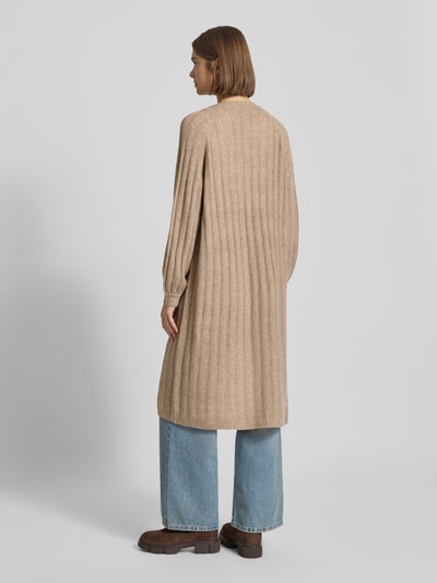 PIECES Kardigan o kroju loose fit z dodatkiem wełny model „MAGGY” Écru 5