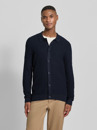 Lindbergh Strickjacke mit Knopfleiste Dunkelblau 4