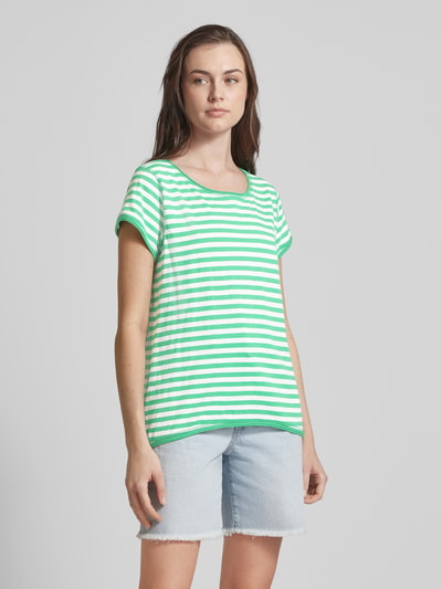 Esprit T-Shirt mit Streifenmuster Gruen 4