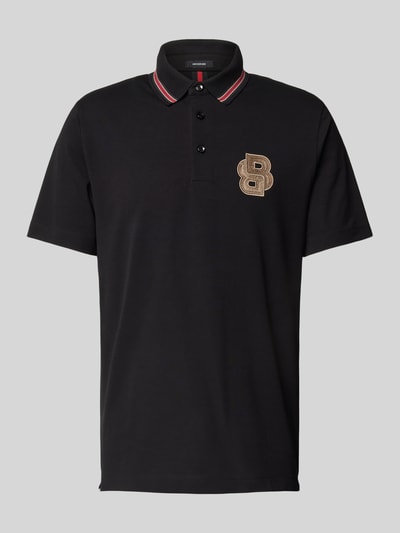 BOSS Regular Fit Poloshirt mit Logo-Badge Modell 'Parris' Black 2