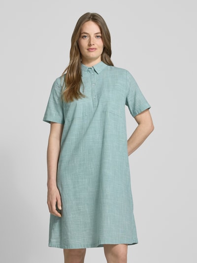 Tom Tailor Regular fit blousejurk van puur katoen Mintgroen - 4
