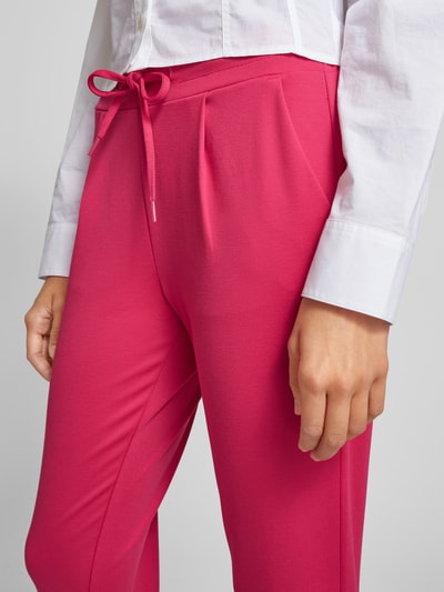 ICHI Slim fit sweatpants met tunnelkoord, model 'KATE' Fuchsia - 3