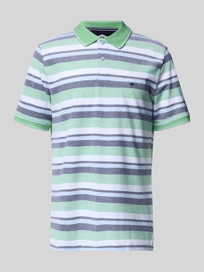 Fynch-Hatton Regular Fit Poloshirt mit Label-Stitching Hellgruen 2