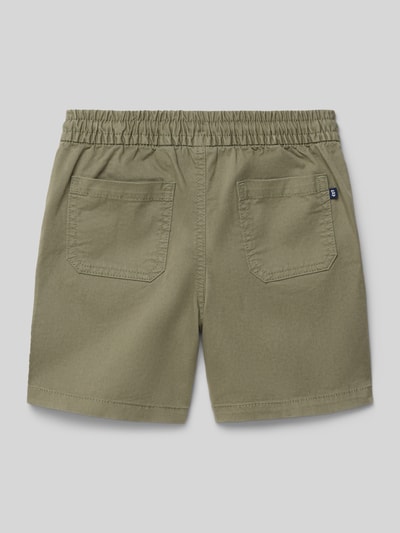 Productfoto, Shorts met steekzakken en elastische tailleband van GAP, katoenmix met stretch, loose fit, achterzakken, labeldetail, groen