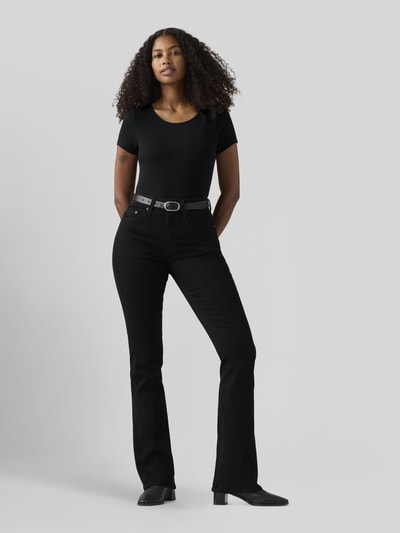Levi's® 300 bootcut jeans van katoenmix in 5-pocketmodel Zwart - 1