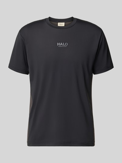 Produktfoto, T-Shirt mit Logo Modell 'DIVISION' von HALO, dunkler Material-Mix mit Stretch-Anteil, Regular-Fit, Rundhalsausschnitt, 69 cm Rückenlänge in Größe M