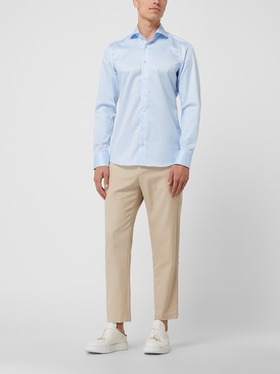 Eterna Slim Fit Slim fit zakelijk overhemd met haaikraag Bleu - 1