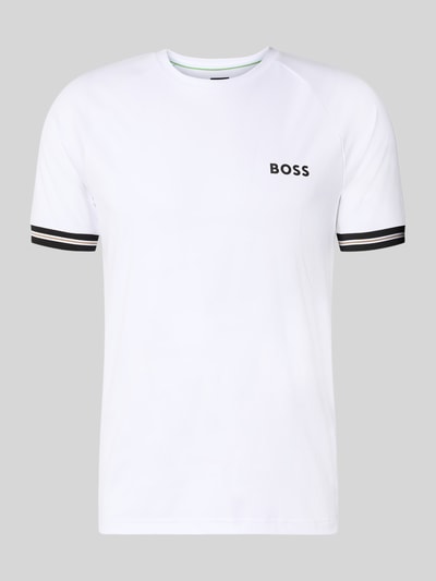 BOSS Green Regular Fit T-Shirt mit Label Print Modell 'TOC SERVE 2' Weiss 2