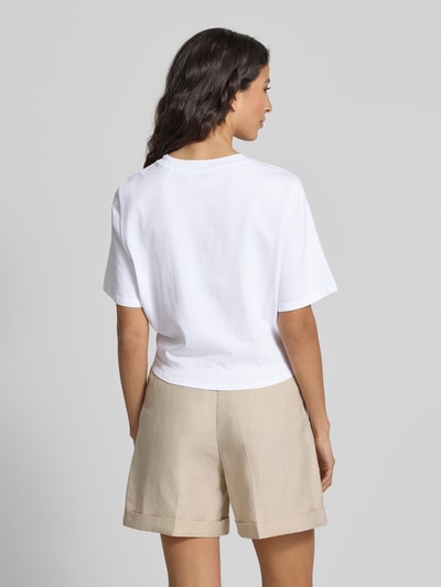 Rich & Royal Kort T-shirt met knoopdetail Wit - 5