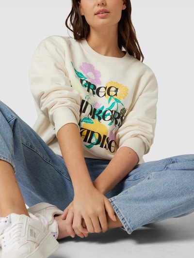 Scotch & Soda Sweatshirt mit Motiv-Print Ecru 3