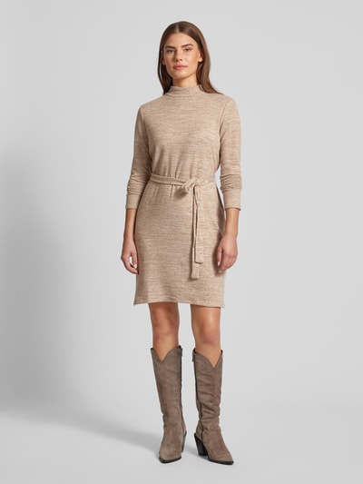 Vero Moda Mini Strickkleid aus weichem Material-Mix Modell 'BELLA' Beige 1