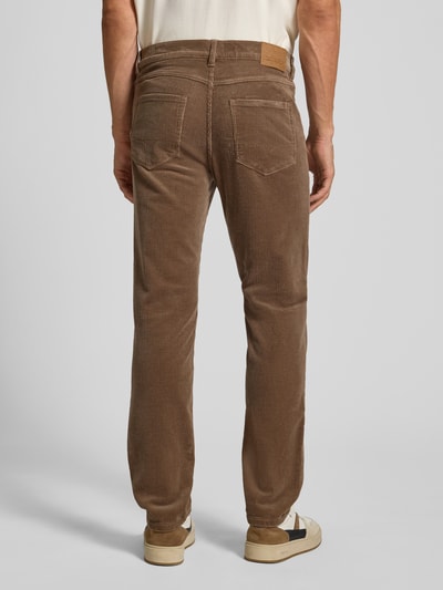 Christian Berg Men Spodnie sztruksowe o kroju Regular Fit z 5 kieszeniami Szarobrązowy 5
