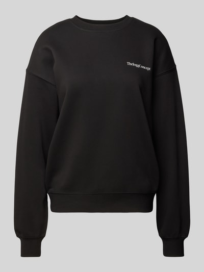 TheJoggConcept Sweatshirt mit Label-Print Modell 'SAJA' Black 2