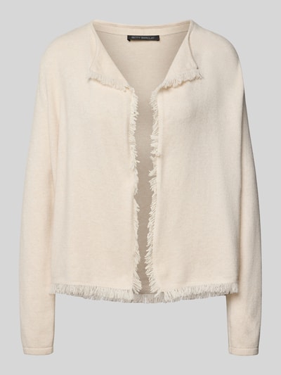 Betty Barclay Strickjacke aus Viskose-Mix mit Fransen Beige 2