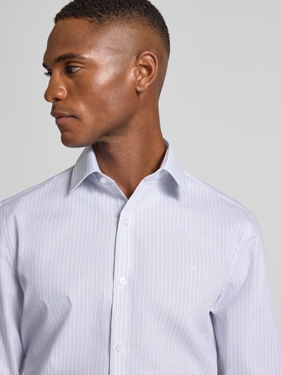 CK Calvin Klein Koszula biznesowa o kroju slim fit z kołnierzykiem typu kent Błękitny 3