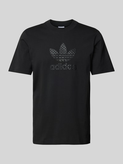 adidas Originals T-shirt z nadrukiem z logo Czarny 2