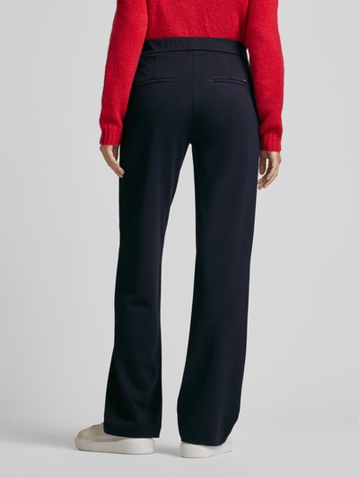 TONI Wide leg stoffen broek met achterzakken, model 'Jenny' Marineblauw - 5