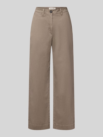 Produktfoto, Regular Fit Chino aus Baumwoll-Lyocell-Mix von Marc O'Polo, Damen Chino, sandfarben, gerade Form, glatte strukturierte Oberfläche