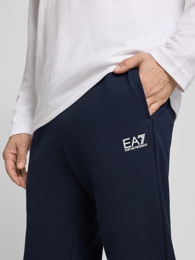 EA7 Emporio Armani Sweatbroek met elastische band Donkerblauw - 3