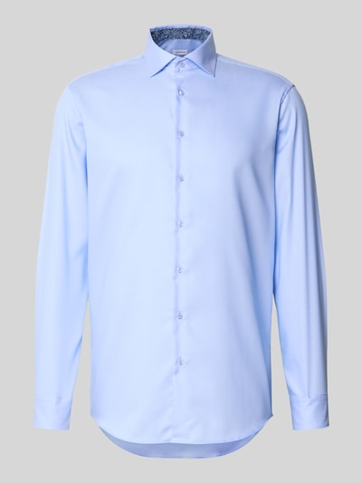 SEIDENSTICKER REGULAR FIT Koszula biznesowa o kroju regular fit z listwą guzikową Błękitny 2