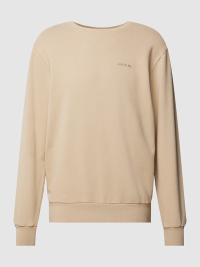 Mazine Sweatshirt mit Label-Stitching Modell 'Burwood' Beige 2