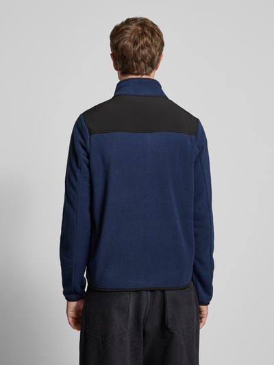 Blend Fleecejack met ritszakken, model 'MARIO' Marineblauw - 5