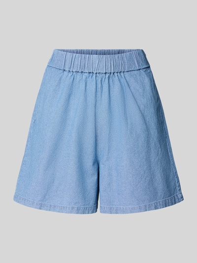 Pieces Loose Fit Jeansshorts aus reiner Baumwolle Modell 'MIA' Hellblau 2