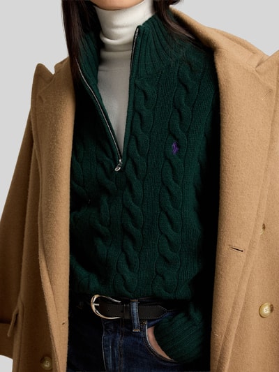 Polo Ralph Lauren troyer o kroju regular fit z mieszanki wełny Ciemnozielony 3
