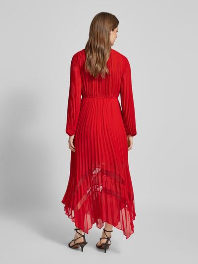 THE KOOPLES Maxikleid mit Plisseefalten Rot 5