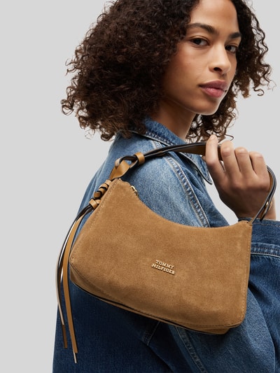 Tommy Hilfiger Henkeltasche aus echtem Rindsleder Cognac 1