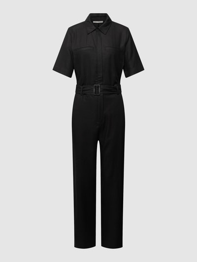 Jake*s Collection Jumpsuit met tailleriem Zwart - 2