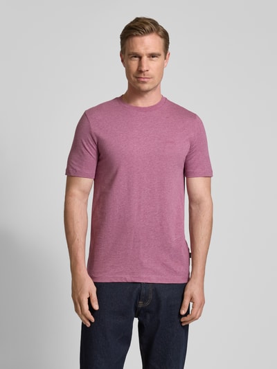 BOSS T-Shirt mit Rundhalsausschnitt Modell 'Thompson' Purple 4