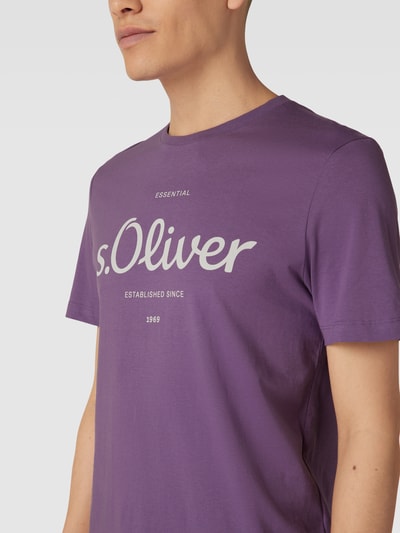 s.Oliver RED LABEL T-shirt met labelprint, model 'logo' Violet - 3