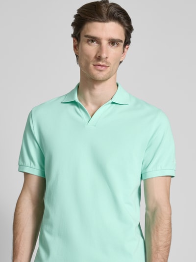MC2 Saint Barth Regular Fit Poloshirt mit V-Ausschnitt Modell 'CHARLES' Mint 3