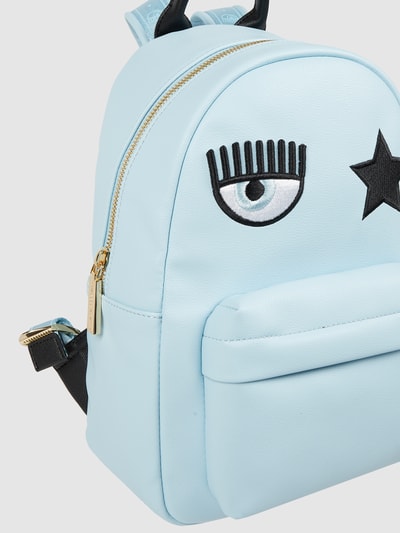 Chiara Ferragni Rucksack in Leder-Optik Hellblau 5