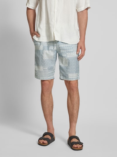 MCNEAL Bermudas mit elastischem Bund Hellblau 4