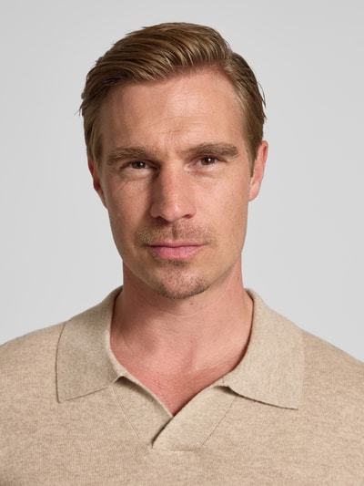 Christian Berg Men Strickpullover aus Woll-Kaschmir-Mix Beige Melange 3