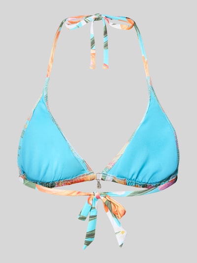 Productfoto, Bikini-Oberteil im Allover-Look Modell 'CRICO MOOREA' van Banana Moon, turquoise, stretchmateriaal, nekstrik, aansluitende fit