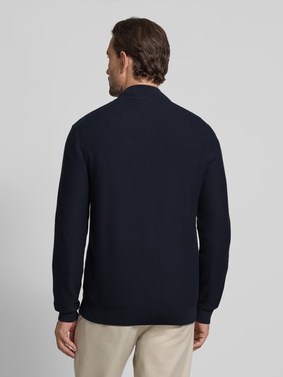 OLYMP Level Five Strickjacke mit Strukturmuster Marine 5