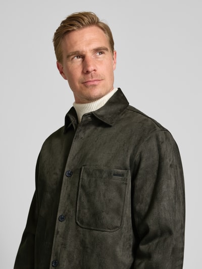 Antony Morato Hemdjacke mit Kentkragen Oliv 3