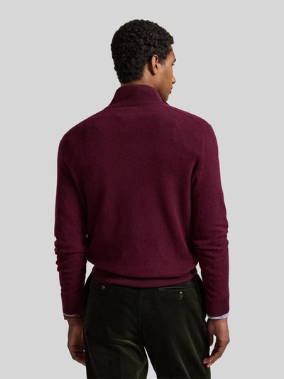 Polo Ralph Lauren Regular Fit Troyer aus reiner Wolle Bordeaux 5