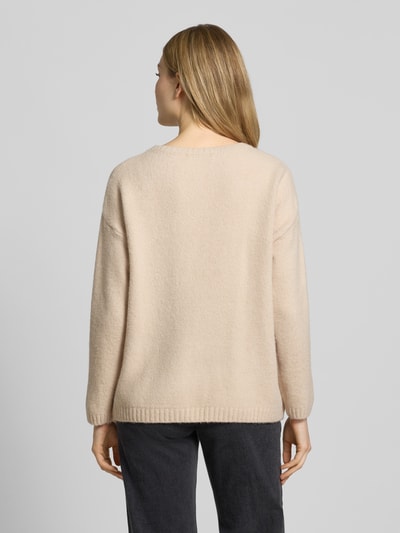 ZABAIONE Sweter z dzianiny z okrągłym dekoltem model ‘Cl44ara’ Beżowy 5